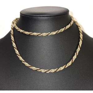 Rope Chain Chocolate Khaki Brown Accent Cord Necklace